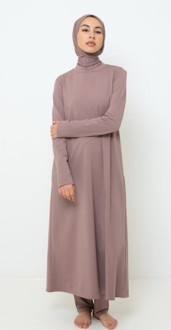 Burkini abaya Rose poudrée