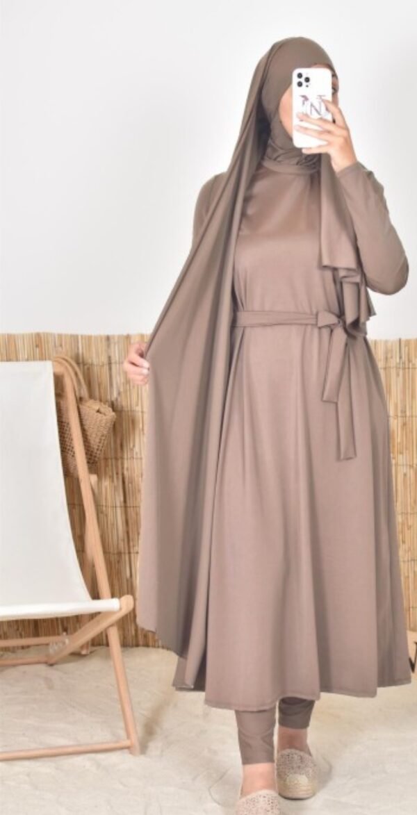 Burkini abaya taupe